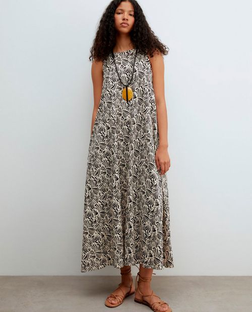Vestido Sfera midi estampado sin mangas para mujer