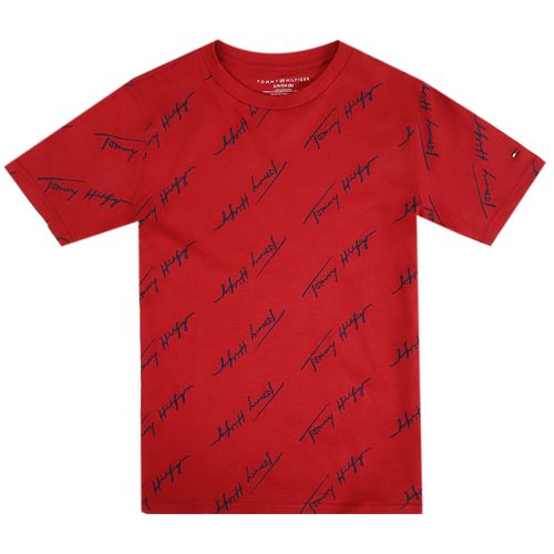 Camiseta roja con estampado para niño