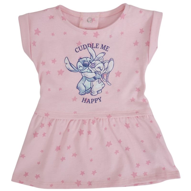 104794994-Vestido-rosado-con-estampado-Stitch-para-bebe-niña