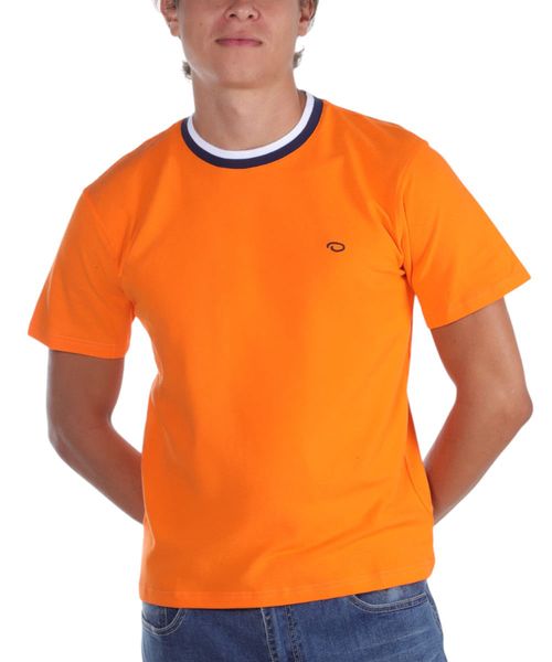 Camiseta casual Oscar de la Renta tailored fit anaranjada sólida para hombre