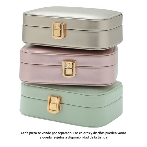 Organizador de joyas con espejo color surtido 15x10x5 cm (1 pieza)