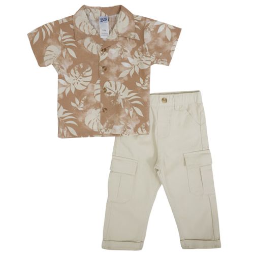 Conjunto de 2 piezas bicolor con estampado para bebé niño