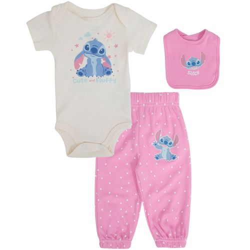 Conjunto de 3 piezas bicolor con estampado para bebé niña