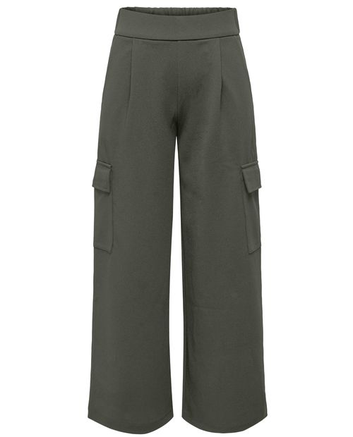 Pantalón JDY cargo verde largo 30" de cintura alta para mujer