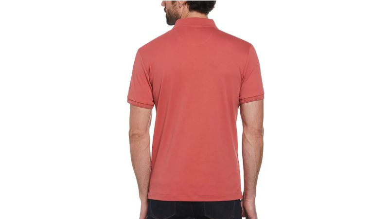 Camisa polo Penguin regular fit coral sólida para hombre