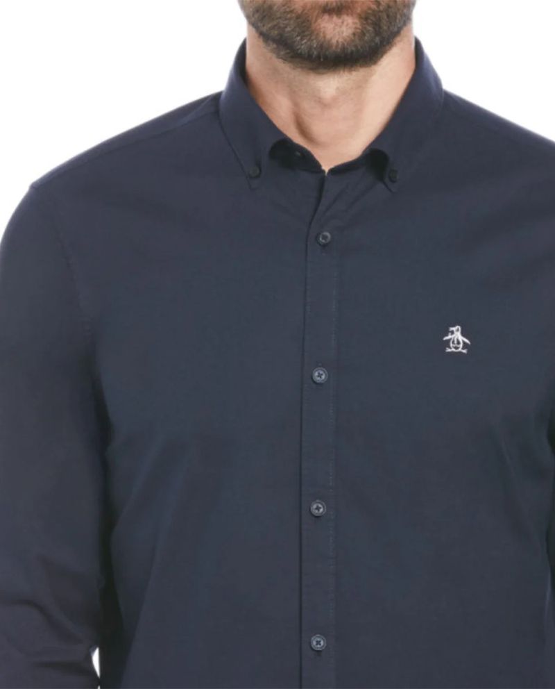 104929967-Camisa-casual-oxford-Penguin-azul-navy-solida-para-hombre