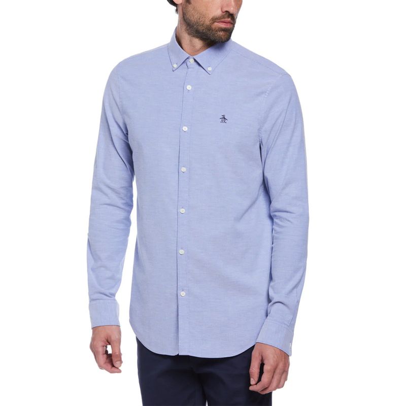 Summer**・゜゜・*:.。..。. Camisa casual oxford Penguin celeste heather para hombre