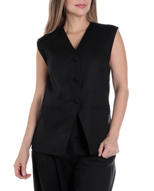 Chaleco Sabrina negro para mujer