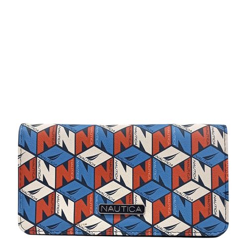 Billetera flap Nautica multicolor para mujer
