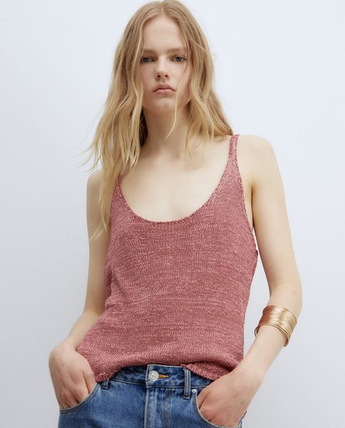 Camiseta Sfera tank top rosada de tirantes para mujer