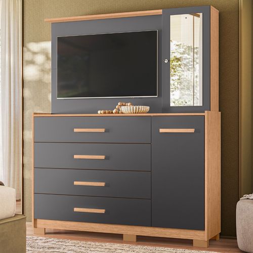 Gavetero con panel para TV de 43" Pulgadas 8 cajones 169 x 139 x 39