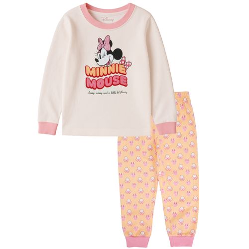 Pijama de 2 piezas bicolor con estampado para niña