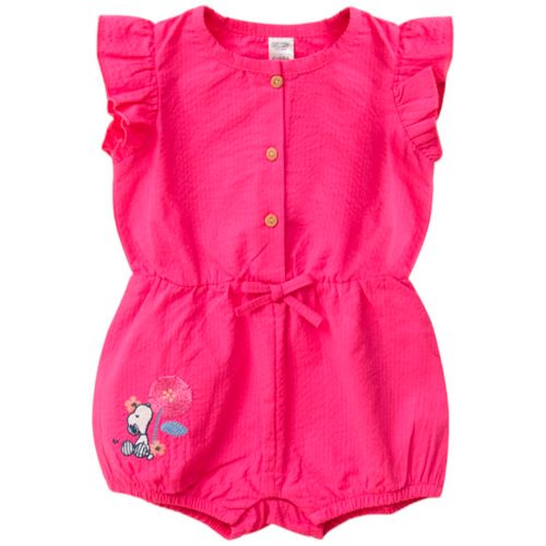 Romper rosado con sutil estampado para bebé niña