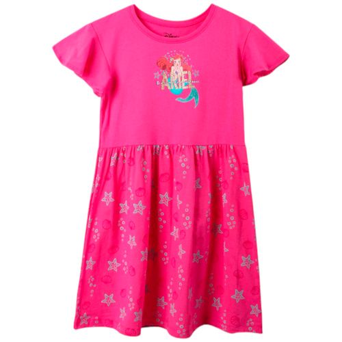 Vestido rosado con estampado para niña