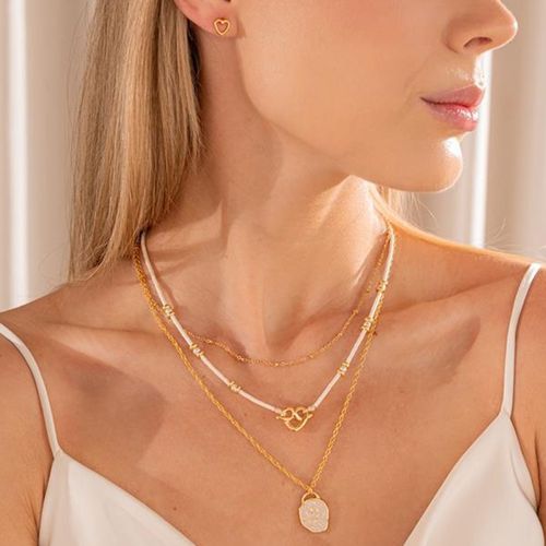 Set collar + aretes para mujer
