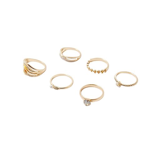 Set de anillos dorados para mujer
