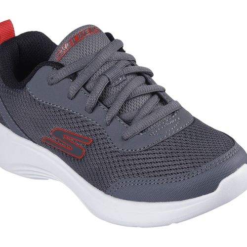 Zapato deportivo casual Skechers gris para niño