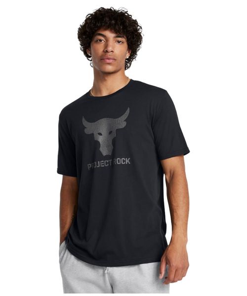 Camiseta deportiva Under Armour negra estampada para hombre