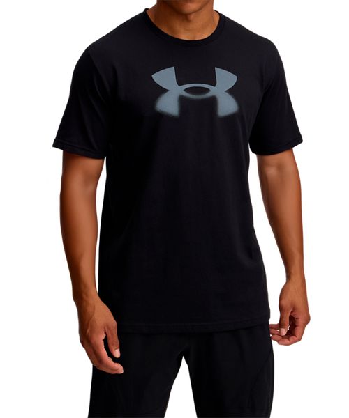 Camiseta deportiva Under Armour negra estampada para hombre