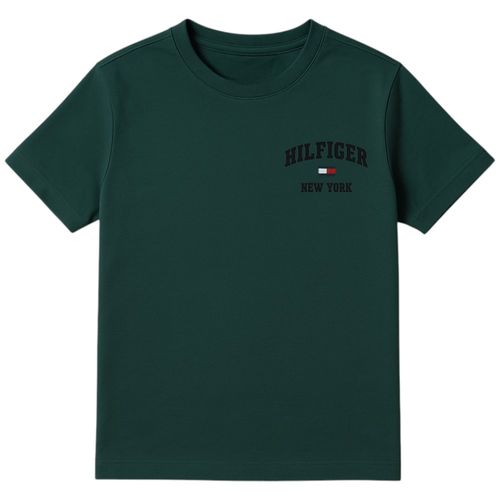 Camiseta verde con estampado para niño