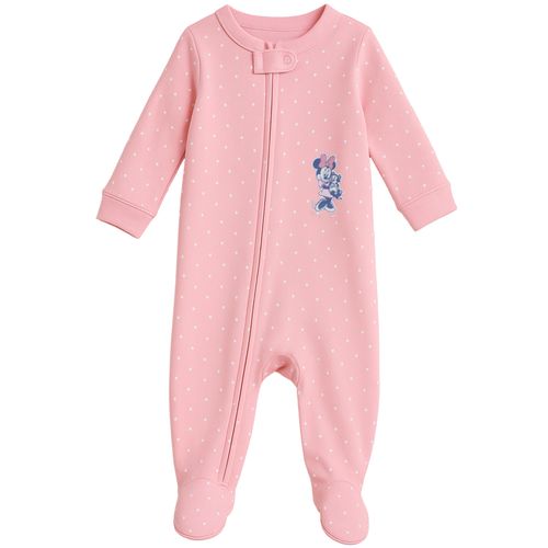 Mameluco bicolor con estampado para bebé niña