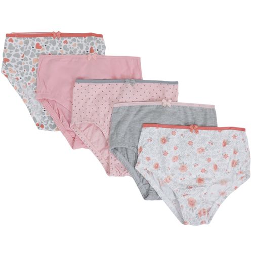 Set de 5 bloomers multicolor con estampado para niña