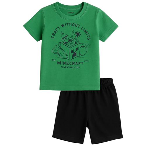 Conjunto de 2 piezas bicolor con estampado para niño