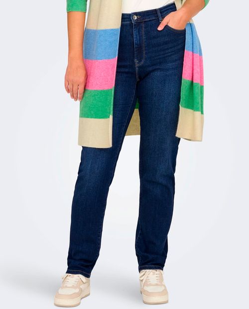Jeans Only Carmakoma slim azul de cintura alta para mujer