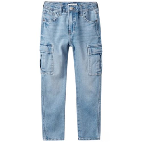 Jeans cargo azul lavado para niño