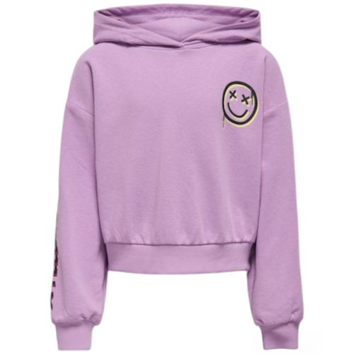 Suéter morado con estampado para niña