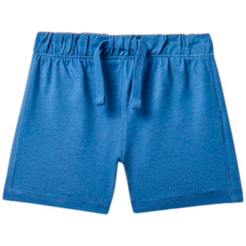 Short azul sólido para bebé niño