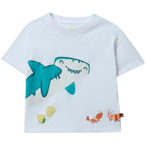 Camiseta blanca con estampado para bebé niño