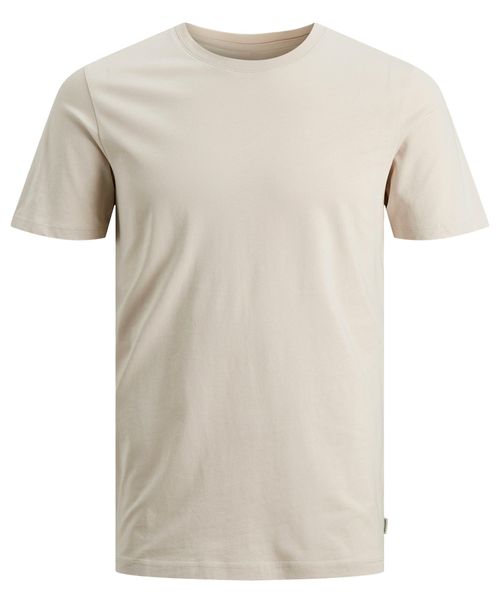 Camiseta básica Jack & Jones beige sólida para hombre