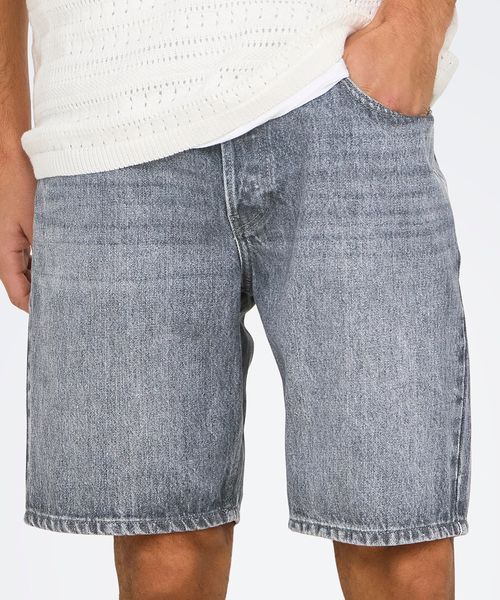 Short Only & Sons gris denim para hombre