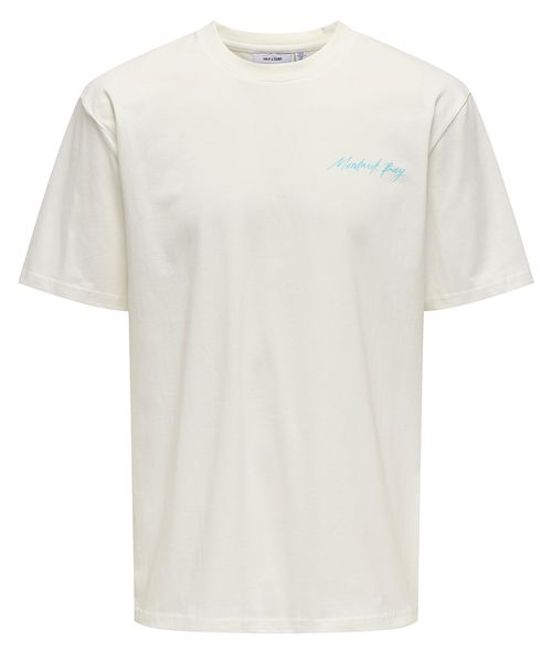 Camiseta Only & Sons blanca con estampado "Montauk Bay" para hombre