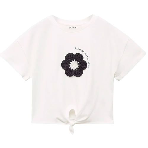 Blusa blanca sólida para niña