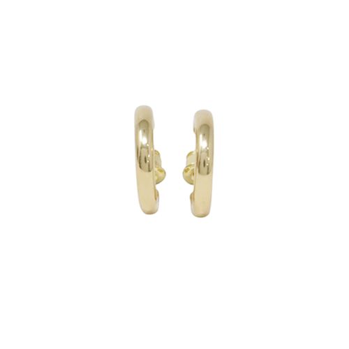 Argollas de brass en baño de oro para mujer