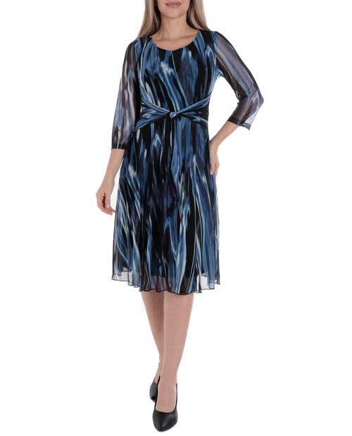 Vestido Connected Apparel formal estampado manga 3/4 para mujer
