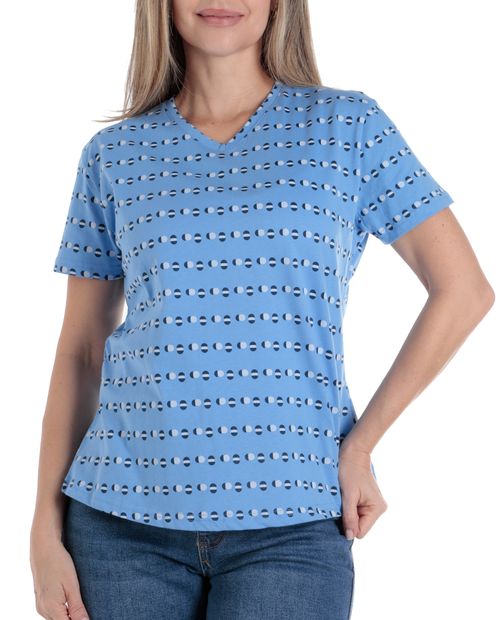 Camiseta Nicolle estampada manga corta para mujer