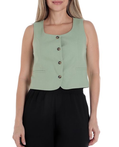 Chaleco Sabrina verde para mujer