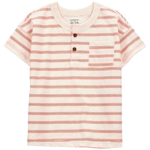 Camiseta beige a rayas para niño