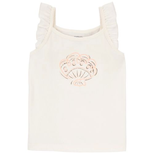 Blusa blanca con bordado para niña