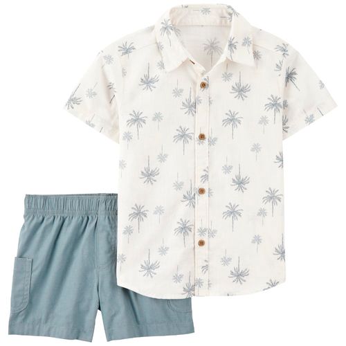 Conjunto de 2 piezas bicolor con estampado para bebé niño