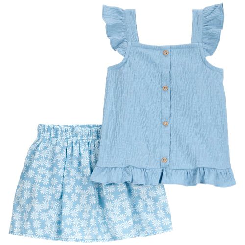 Conjunto de 2 piezas celestes con estampado para niña