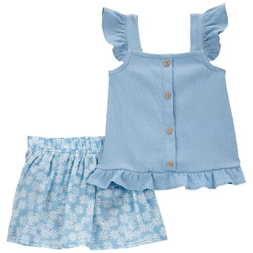 Conjunto de 2 piezas celestes con estampado para bebé niña