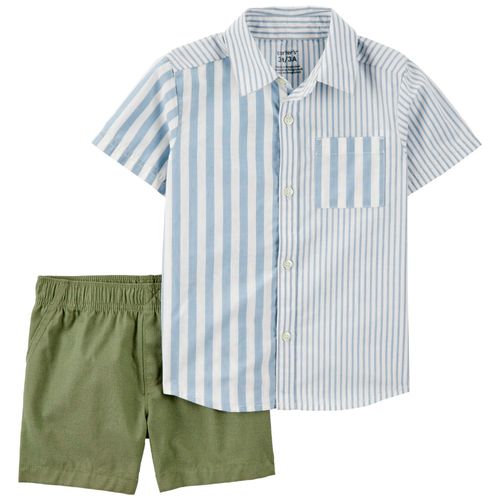 Conjunto de 2 piezas bicolor con estampado para bebé niño