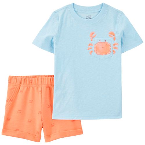 Conjunto de 2 piezas bicolor con estampado para niño