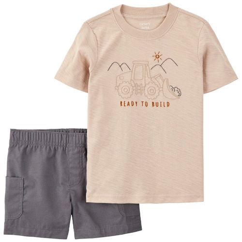 Conjunto de 2 piezas bicolor con estampado para bebé niño