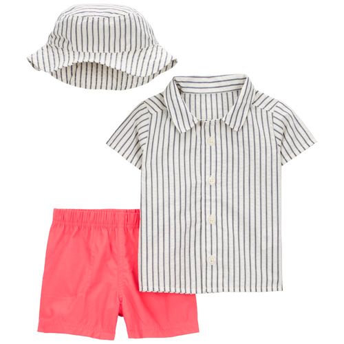 Conjunto de 3 piezas bicolor con estampado para bebé niño