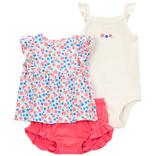 Conjunto de 3 piezas multicolor con estampado para bebé niña